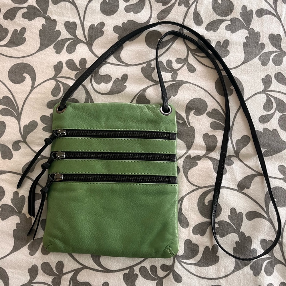 🥳👛HP👛🥳Leather Crossbody Bag W/Multi Pocket 3 Zip Shoulder Handbag 8.5x7
